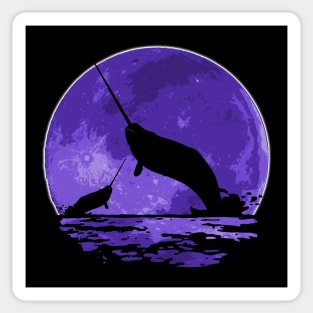Narwhal Moon Sticker